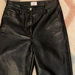 Aritzia Wilfred vegan leather pants size 4